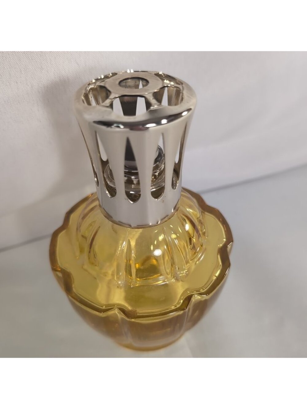 Vintage Amber Glass Lampe Berger France Catalytic Fragrance Lamp Amber Yellow - Picture 2 of 10